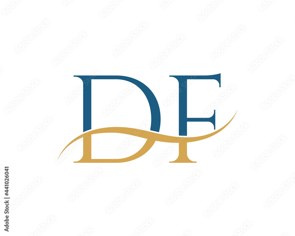 Initial letter DF, DF letter logo design Initial letter DF, DF letter logo design