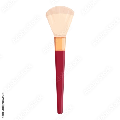 Korean makeup brush icon. Cartoon of Korean makeup brush vector icon for web design isolated on white background