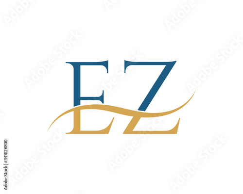 Initial letter EZ, EZ letter logo design