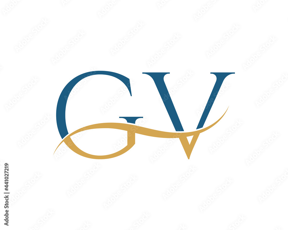 Initial letter GV, GV letter logo design Initial letter GV, GV letter logo design