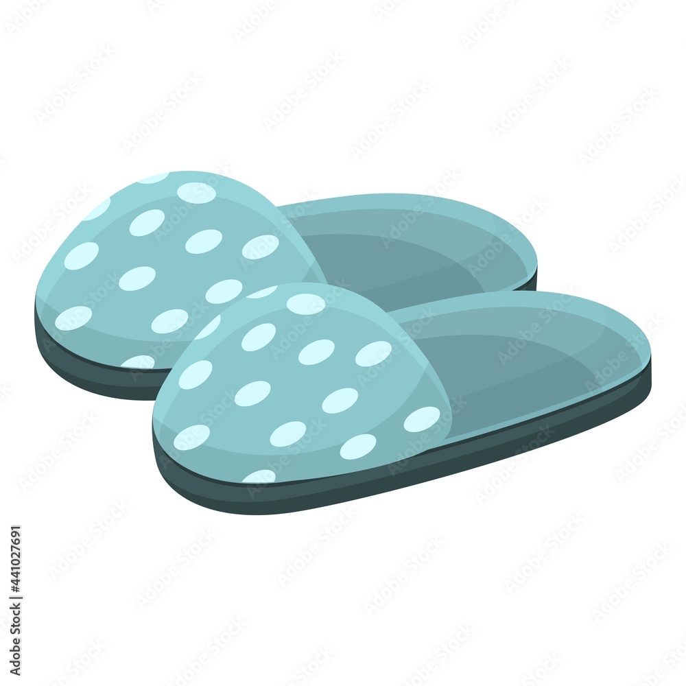 Patterned slippers icon. Cartoon of Patterned slippers vector icon for web design isolated on white background Patterned slippers icon. Cartoon of Patterned slippers vector icon for web design isolated on white background