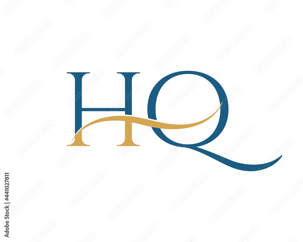 Initial letter HQ, HQ letter logo design Initial letter HQ, HQ letter logo design