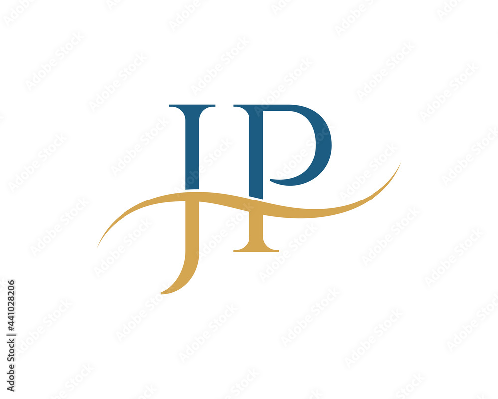 Initial letter JP, JP letter logo design Initial letter JP, JP letter logo design