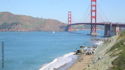 Wallpaper Mural Sailing boat in Golden Gate Strait - Golden Gate Bridge - San Francisco, California Torontodigital.ca