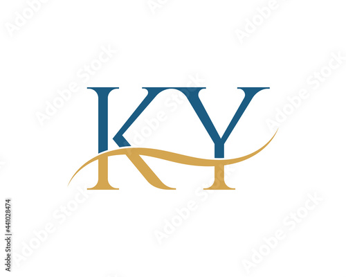 Initial letter KY, KY letter logo design