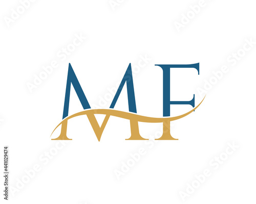 Initial letter MF, MF letter logo design