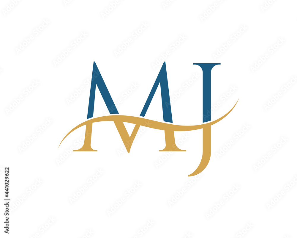 Initial letter MJ, MJ letter logo design