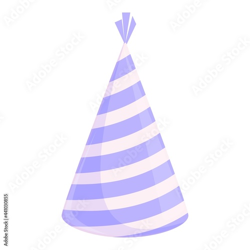 Party hat delicate lilac icon. Cartoon of Party hat delicate lilac vector icon for web design isolated on white background