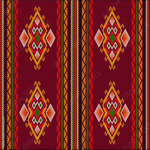  Ornament  is made in bright, juicy, perfectly matching colors. Ornament, mosaic, ethnic, folk pattern.