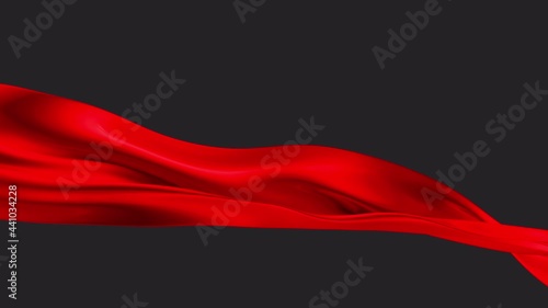 red ribbon waving  background 4k 