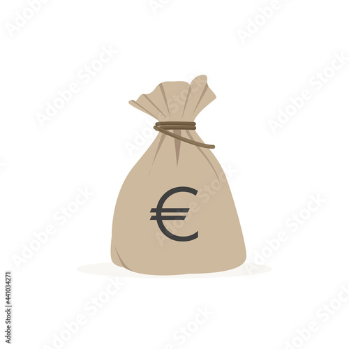Euro money sack vector graphics