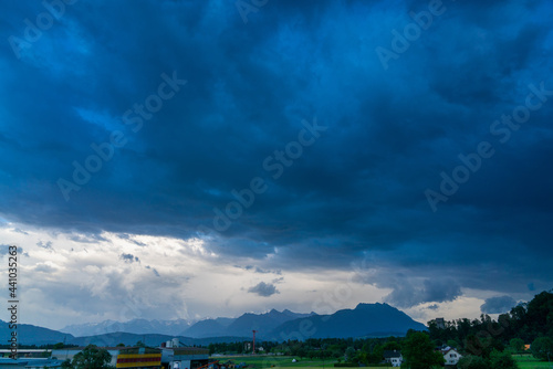 clouds over the alps
