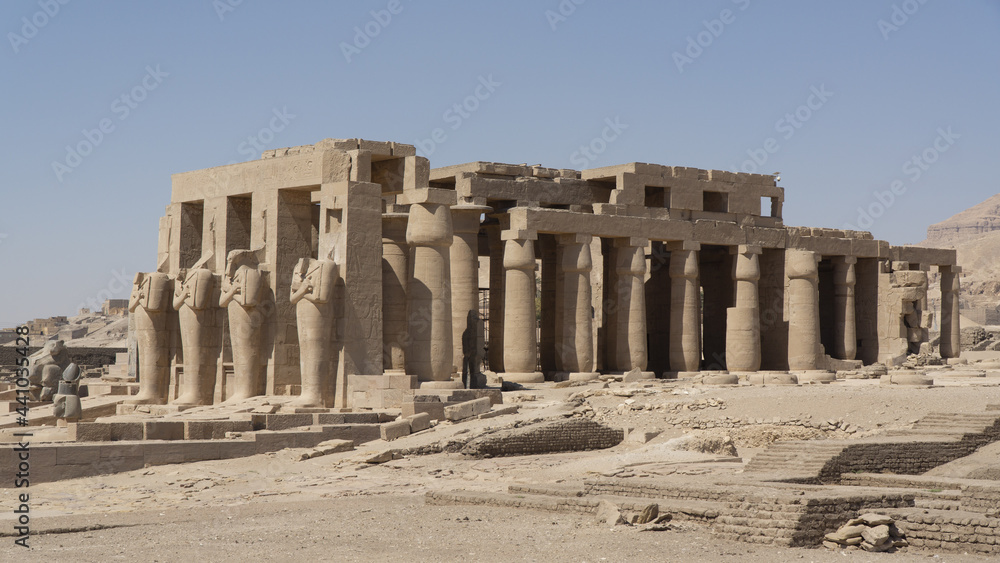 Ramesseum temple in Luxor , Egypt
