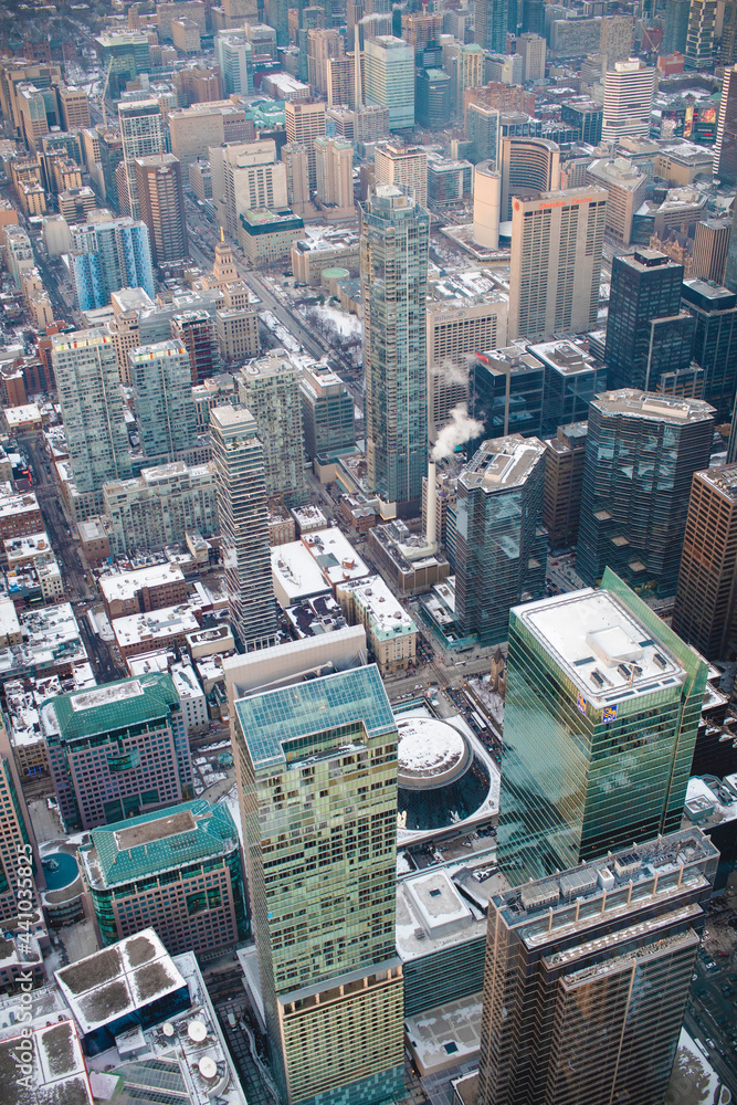 Vista aérea de edificios de la Ciudad de Toronto
