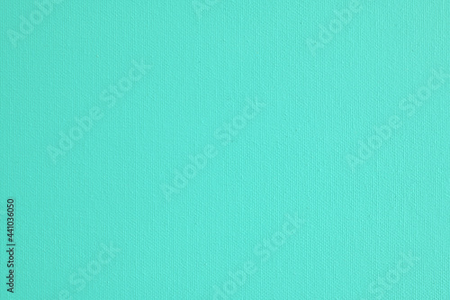Blank turquoise linen canvas texture background, art and design background.