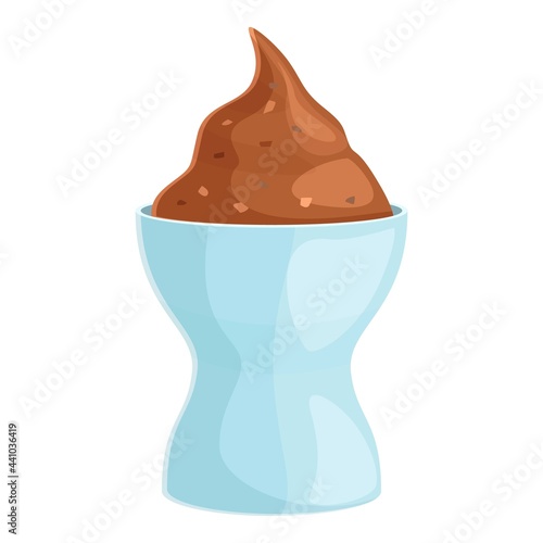 Brown ice cream icon. Cartoon of Brown ice cream vector icon for web design isolated on white background