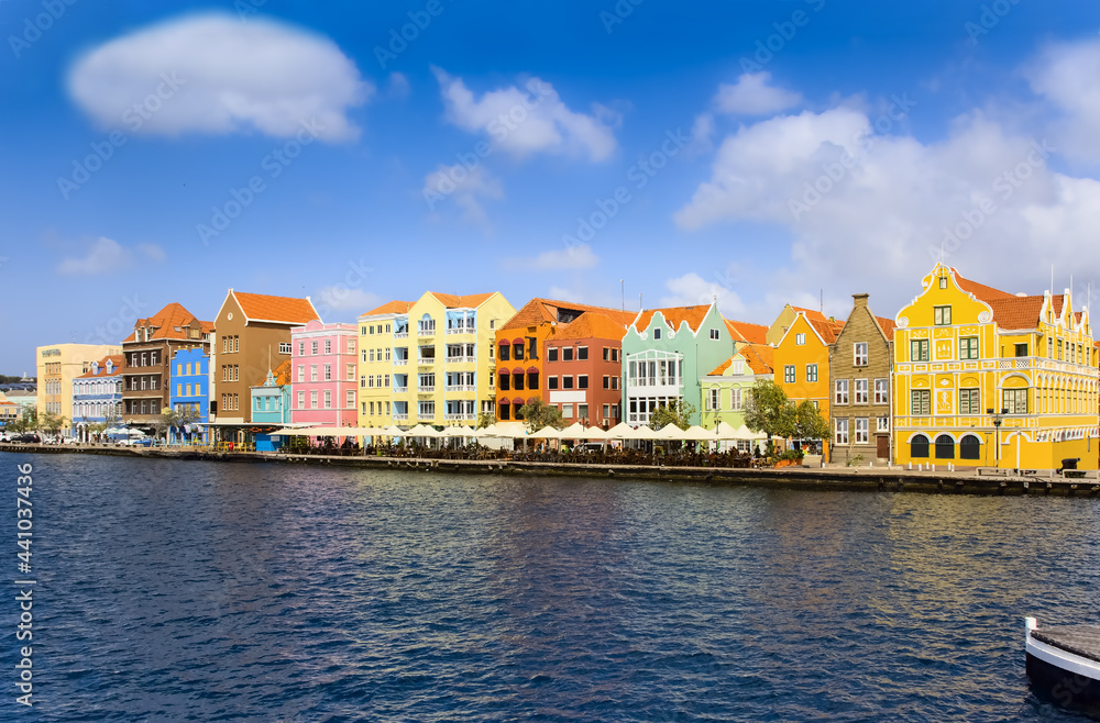 Downtown of Willemstad, Curacao, ABC, Netherlands Downtown of Willemstad, Curacao, ABC, Netherlands