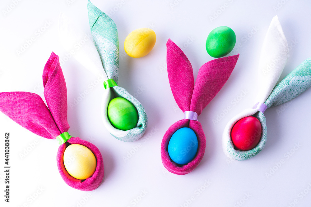 Easter eggs in the shape of rabbit ears