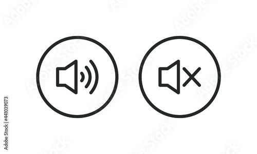 Audio, sound, speaker icon design isolated on white background. Vector