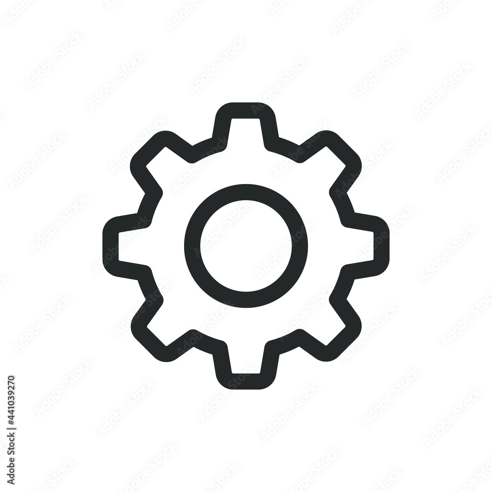 Gear icon wheel technology symbol cog design illustration. Engineering gear sign machine equipment mechanism business concept cogwheel industrial. Machinery mechanical power work factory shape line Gear icon wheel technology symbol cog design illustration. Engineering gear sign machine equipment mechanism business concept cogwheel industrial. Machinery mechanical power work factory shape line