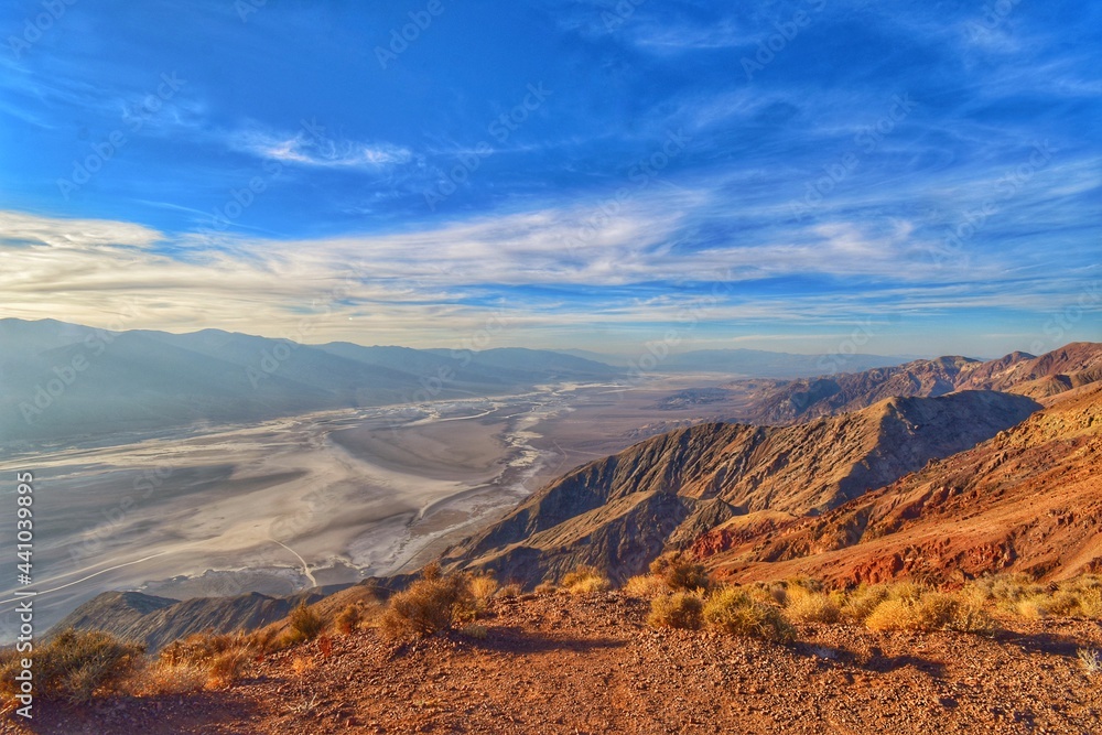 Sunrise Over Cliffs in Death Valley National Park