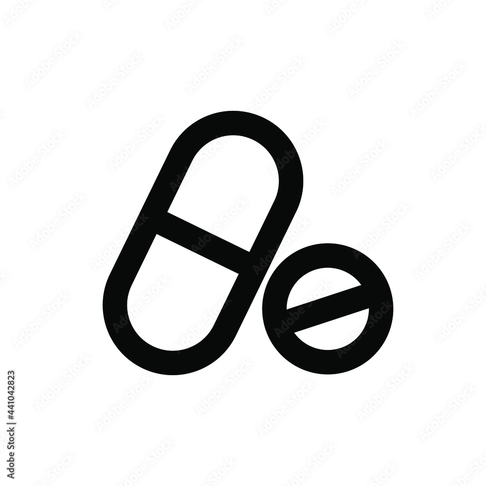 Medical Drugs icon. Black icon. Vector illustration. Medical Drugs icon. Black icon. Vector illustration.