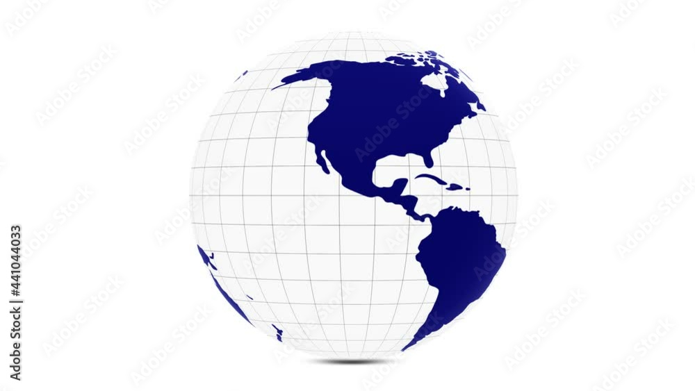 Concept 3d earth planet globe isolated on white copy space animation background. Seamless looping. Concept 3d earth planet globe isolated on white copy space animation background. Seamless looping.