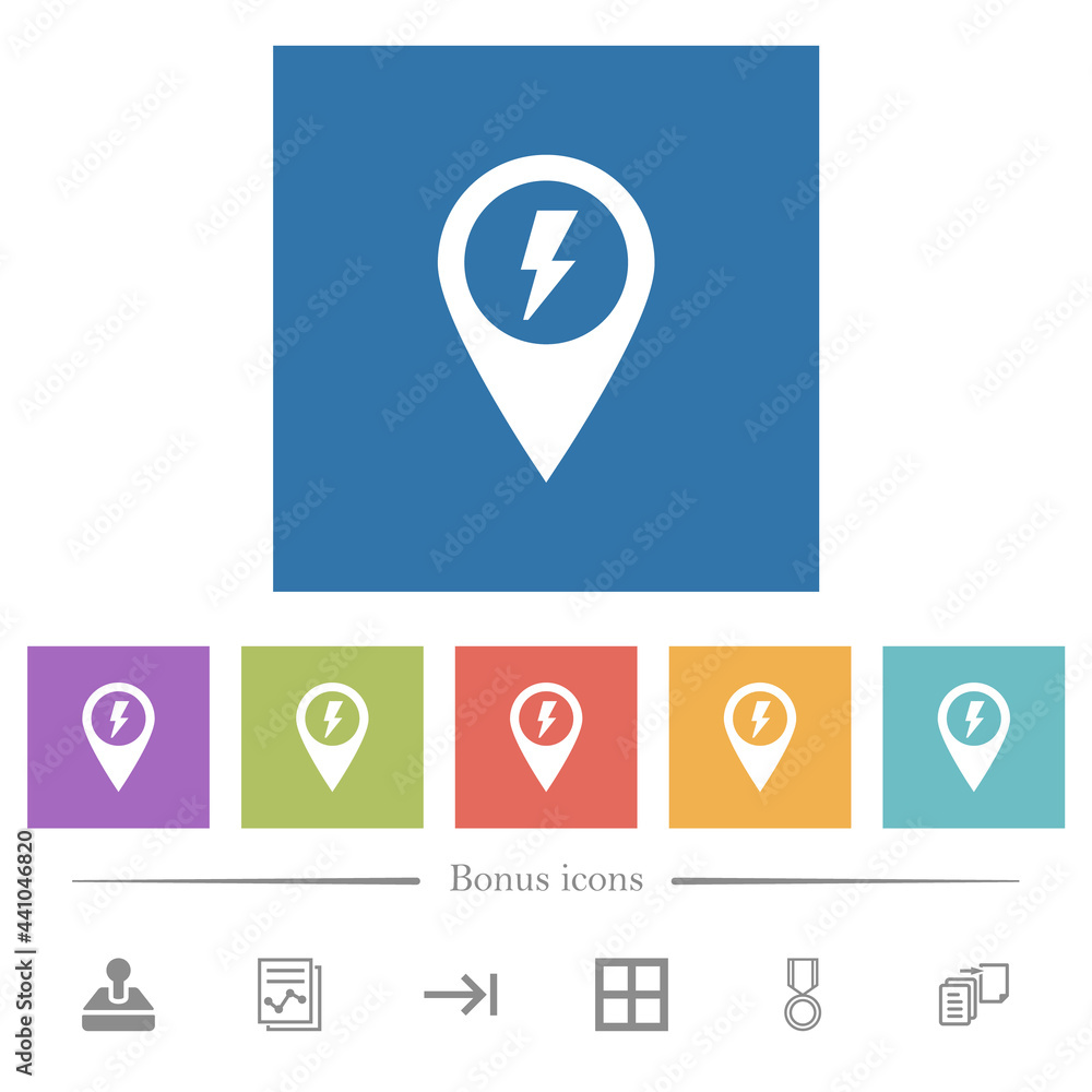 Fast approach GPS map location flat white icons in square backgrounds Fast approach GPS map location flat white icons in square backgrounds