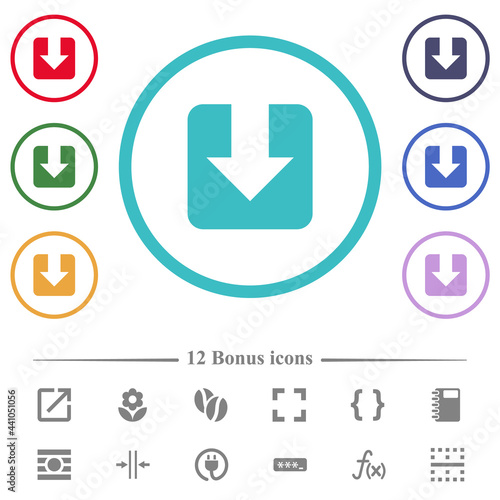Download flat color icons in circle shape outlines