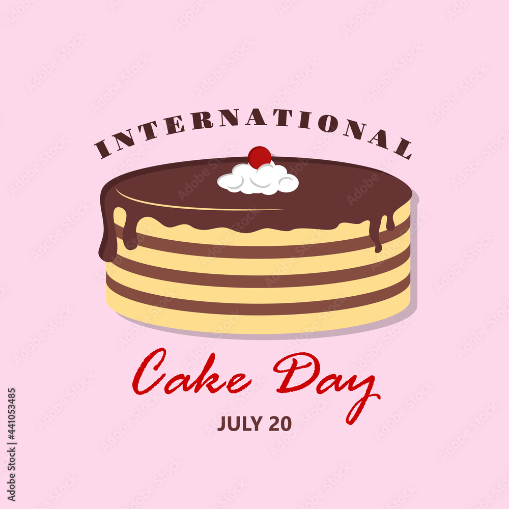 International Cake Day greeting card, poster or banner. Vector Illustration International Cake Day greeting card, poster or banner. Vector Illustration