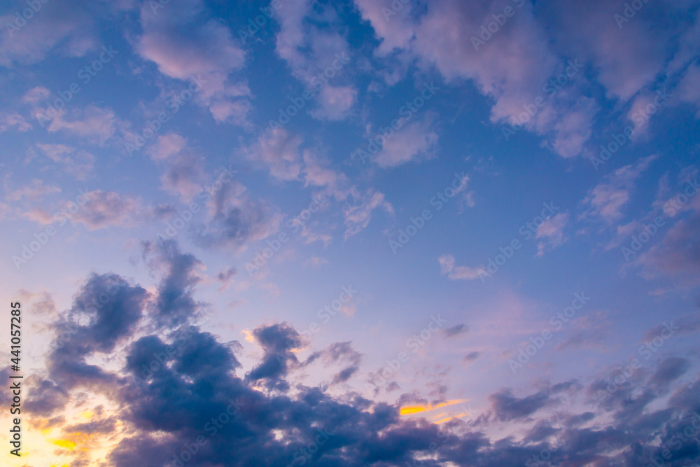 Bluish clouds against the sky. Bluish clouds against the sky.