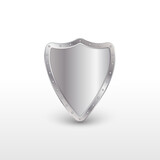 Metal shield. Security symbol template. Vector background