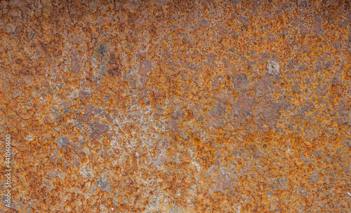 Rusted and pitted metal surface texture for design, templates, backgrounds