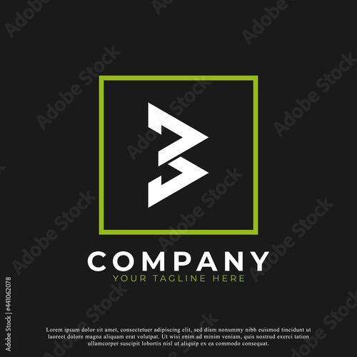 Simple Letter B Inside Square Modern Logo. Usable for Business and Branding Logos.