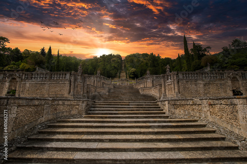 Varese, Italy - June 19, 2021: wide angle shot of Villa Porta Bozzolo, an old mansion located in Northern Italy. photo