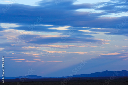 Nightfall Cloudscape Horizon With Mountain Range, Graaff-Reinet, South Africa