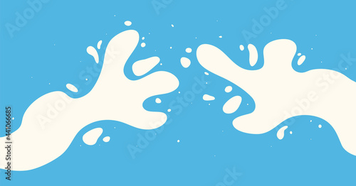 Yogurt splash with drops vector milk backgroound, liquid wave, white texture. Abstract illustration