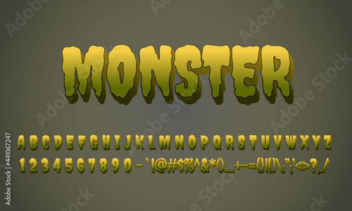 Editable text effect - Monster