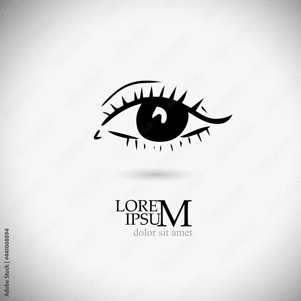 Logo is a beautiful eye. Vector illustration Logo is a beautiful eye. Vector illustration