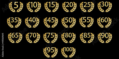 Winner award. Place symbol. Number one. Card for celebration design. Vector illustration. Stock image.