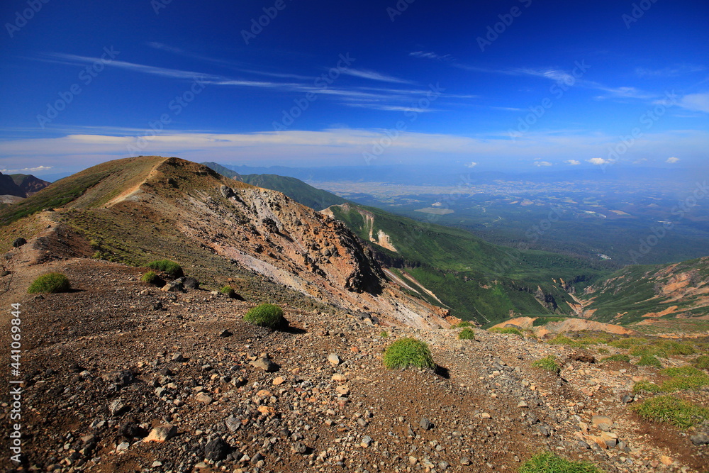 Mt.Tokachi, Mt.Furano 晴天下の十勝岳からふらの岳縦走