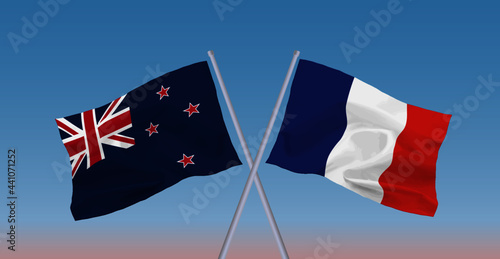 フランスとニュージーランドの国旗