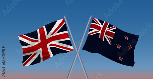 イギリスとニュージーランドの国旗