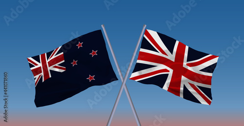 イギリスとニュージーランドの国旗