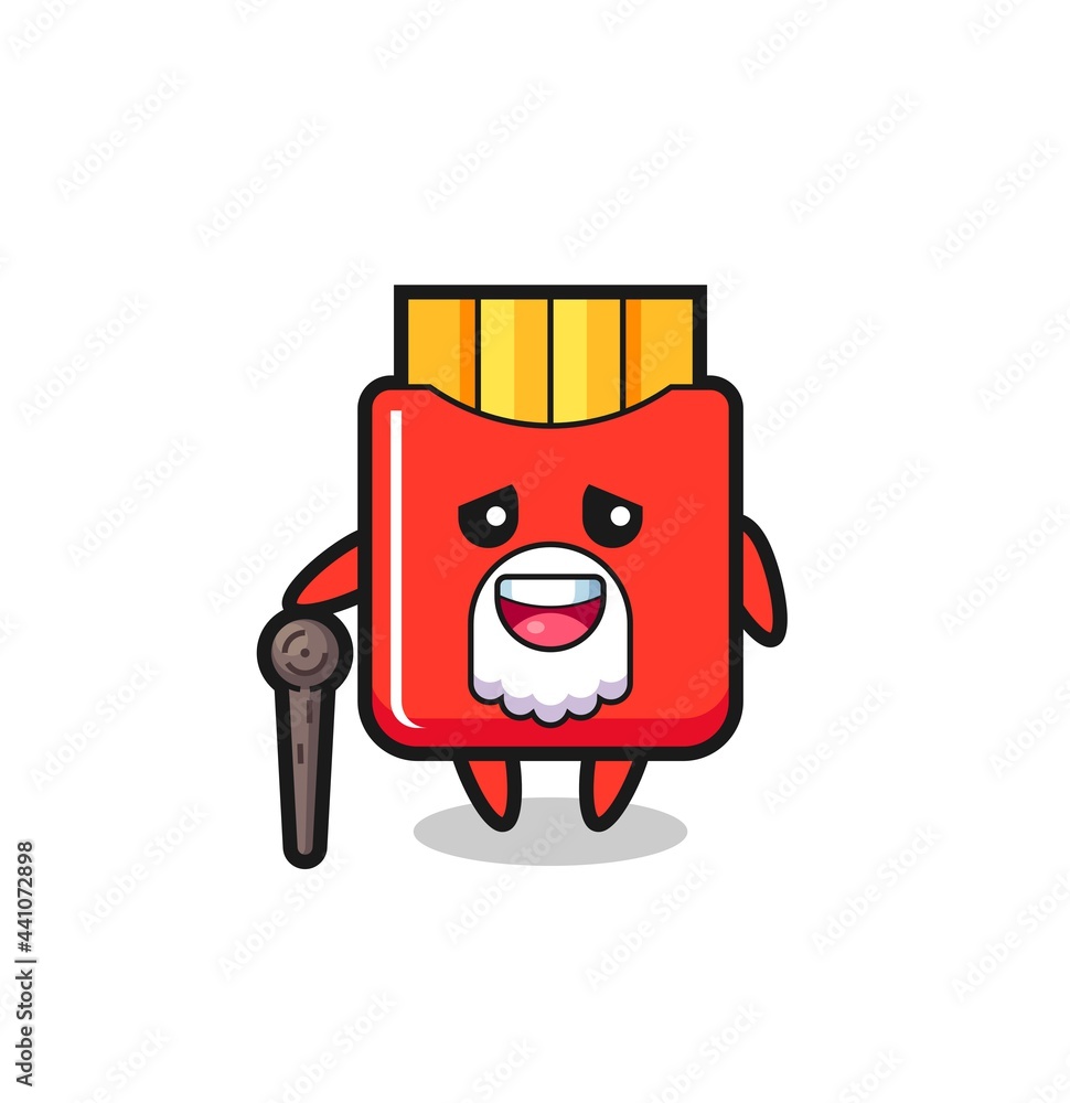 cute french fries grandpa is holding a stick cute french fries grandpa is holding a stick