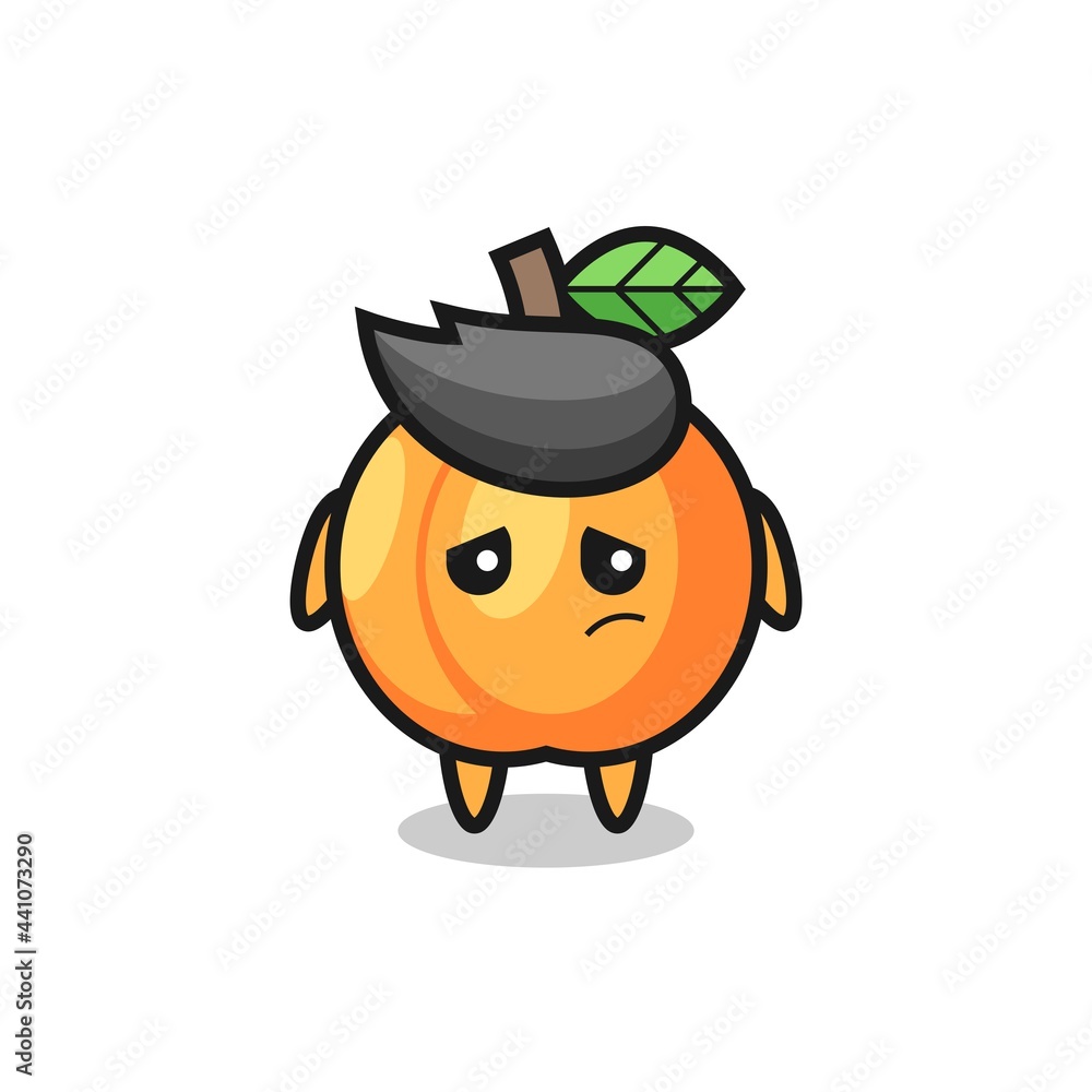 the lazy gesture of apricot cartoon character the lazy gesture of apricot cartoon character