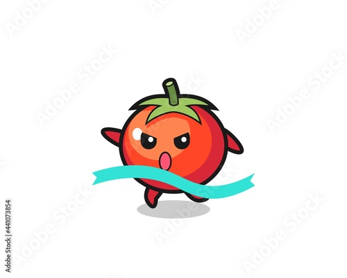 cute tomatoes illustration is reaching the finish