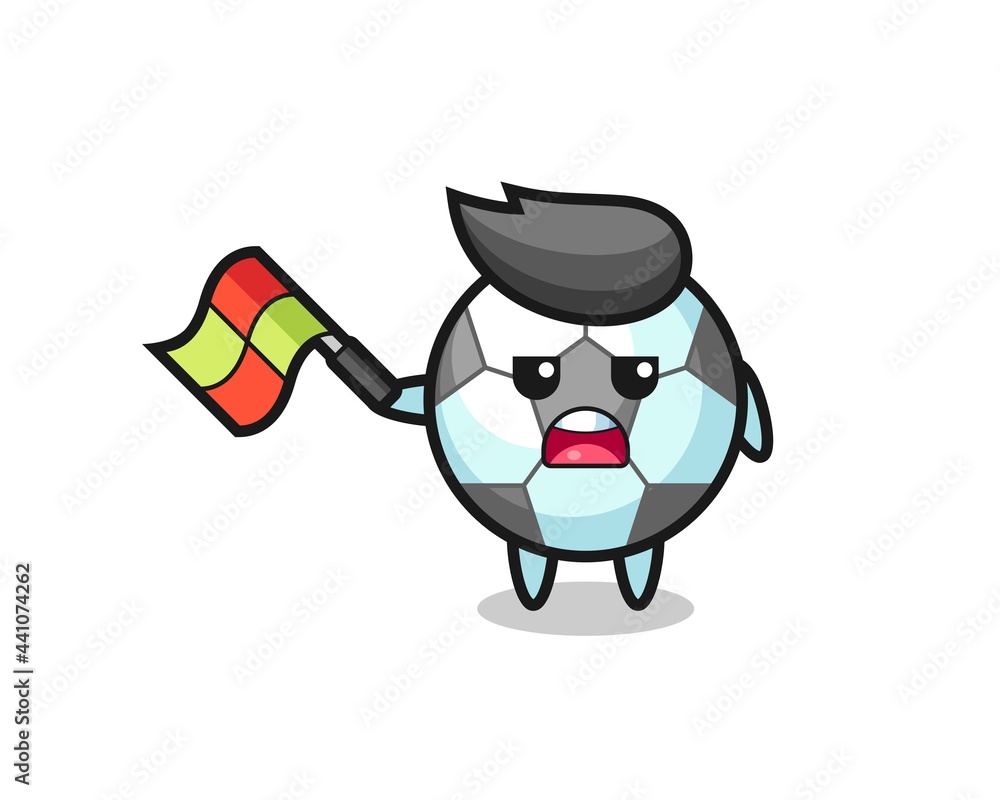 football cartoon as the line judge hold the flag up at a 45 degree angle football cartoon as the line judge hold the flag up at a 45 degree angle