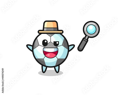 illustration of the football mascot as a detective who manages to solve a case
