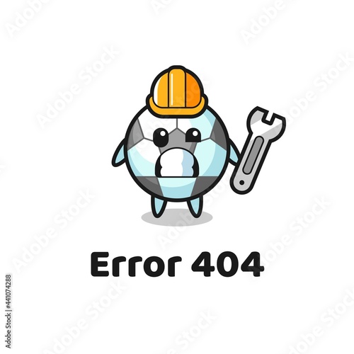 error 404 with the cute football mascot